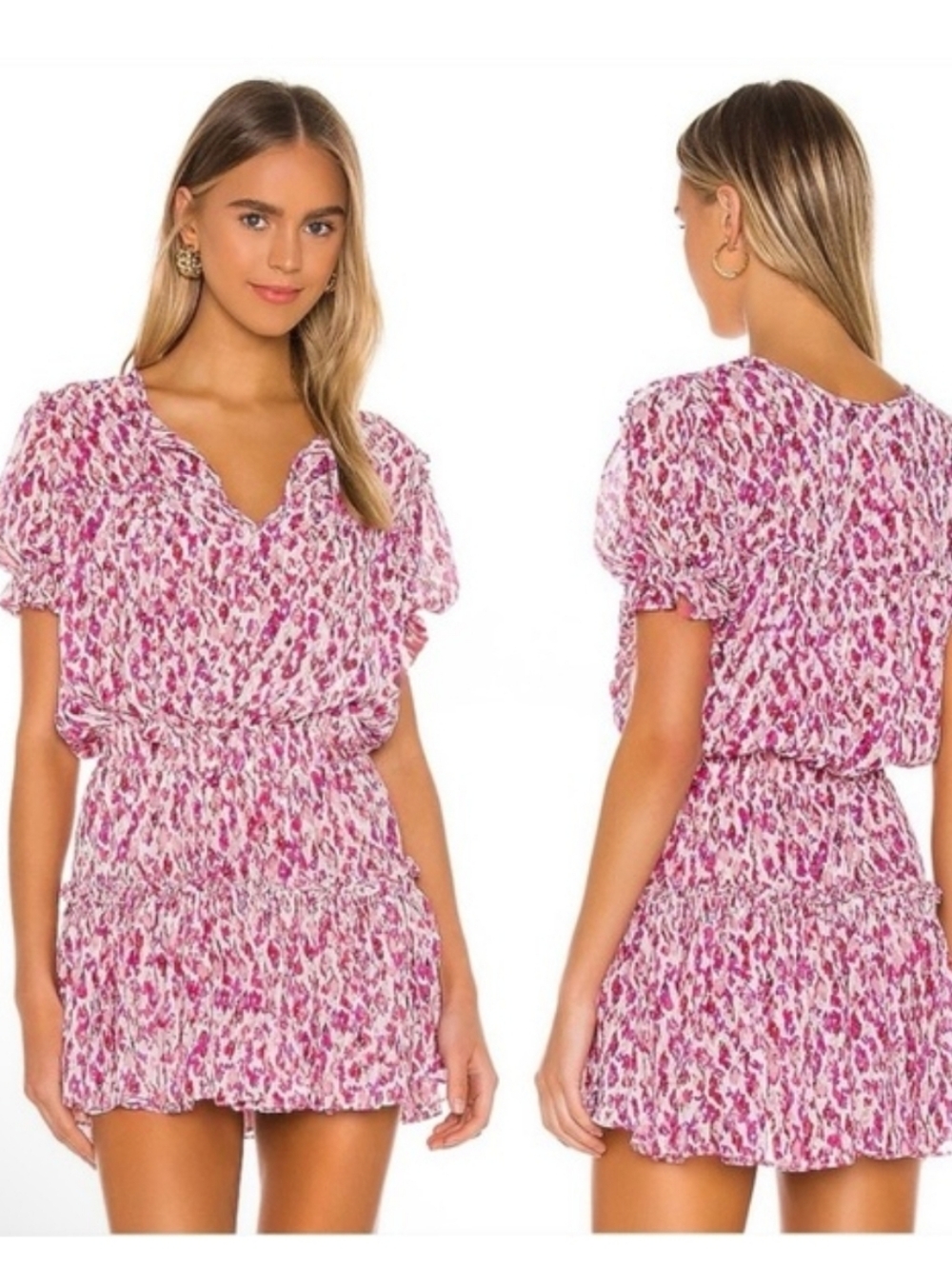 NWT Misa Los Angeles Arani Floral Smocked Mini Dress. XS